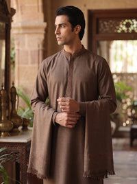 Brown Woolen Shawl Suit