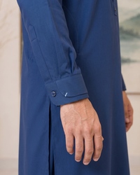 Royal Blue Wash and Wear Kameez Shalwar