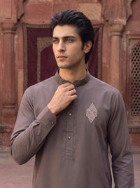 Chocolate Brown Wash and Wear Kameez Shalwar