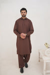 Rust Boski Wash and Wear Kameez Shalwar