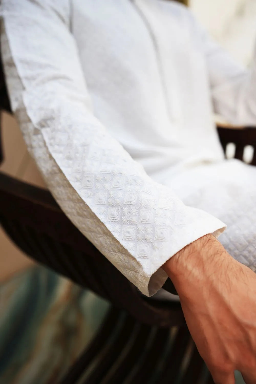 Arshad Off White Kurta Trouser | Stylish ChikanKari Look