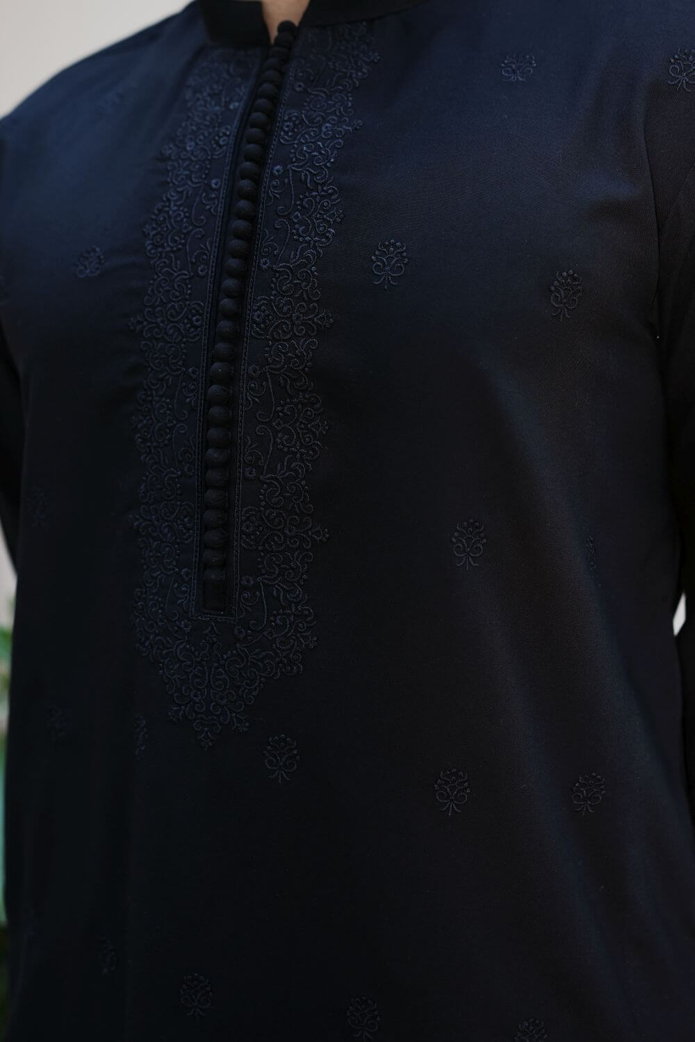 Arshad Black Shalwar Kameez  Extra Fine Washing N Wear