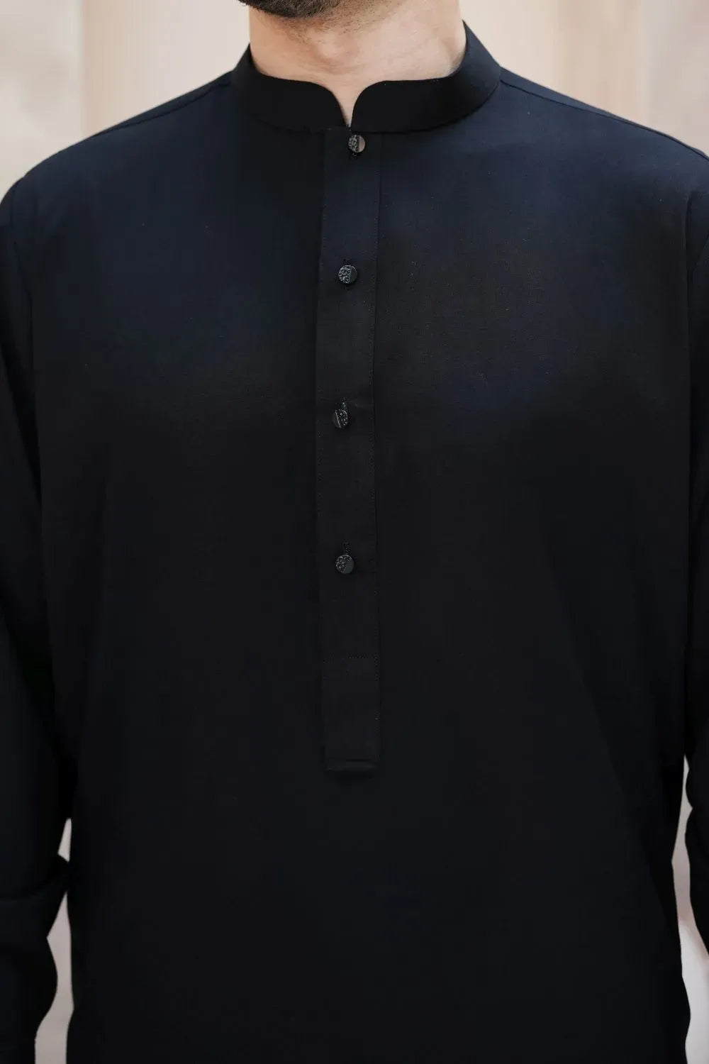 Arshad Black Blended Kameez Shalwar Festive Blending Wash N Wear