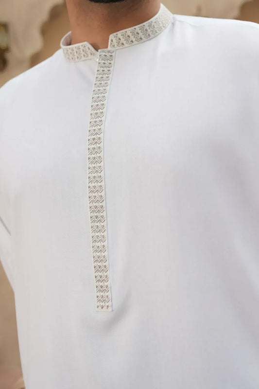 Arshad Stylish Off-White Shalwar Kameez Washing & Wear