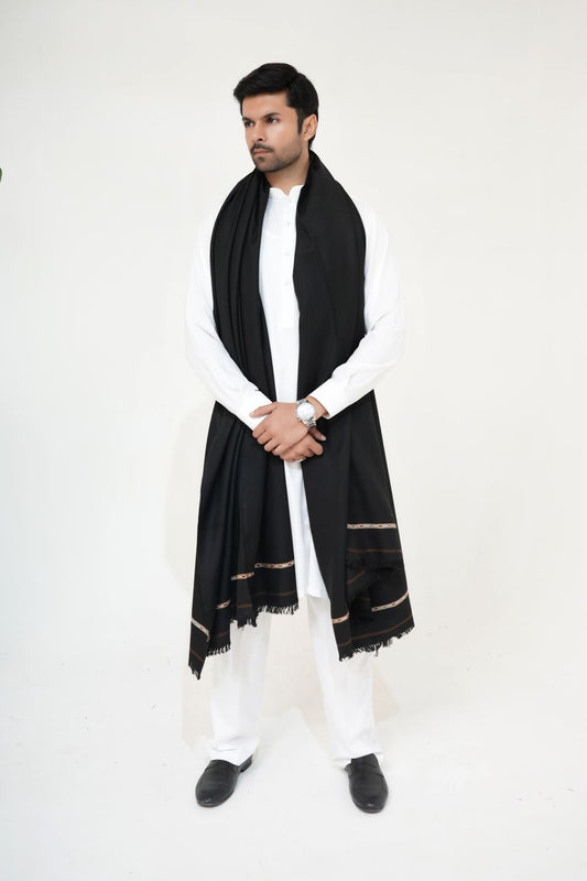 Black Woolen Shawl