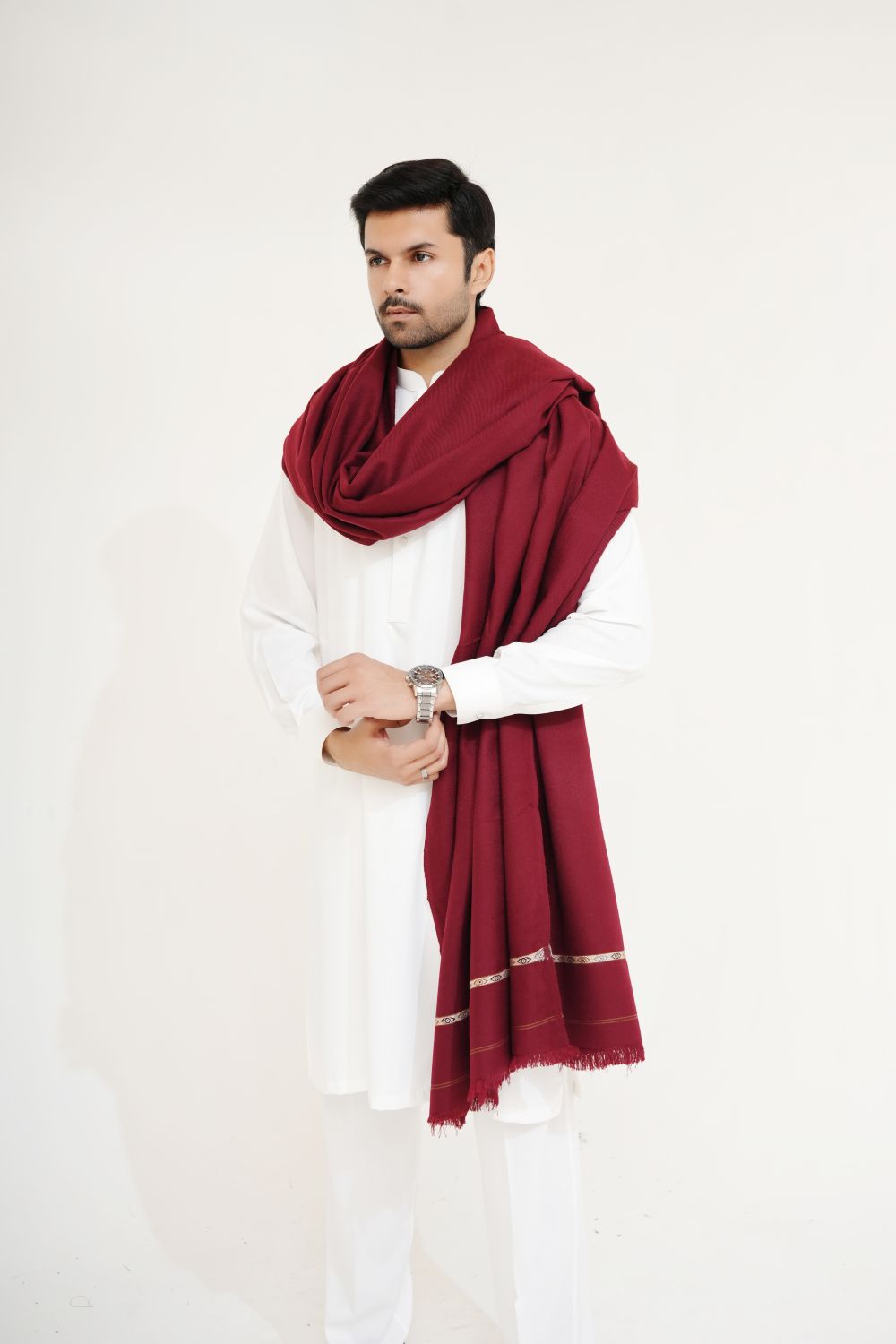Maroon Woolen Shawl