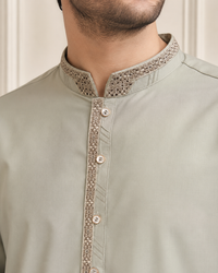 Mint Green Wash and Wear Kameez Shalwar