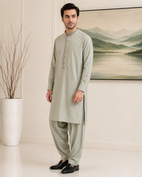 Mint Green Wash and Wear Kameez Shalwar