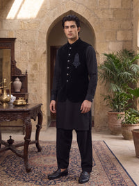 Black Velvet Waistcoat