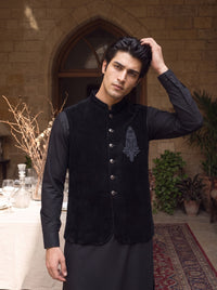 Black Velvet Waistcoat
