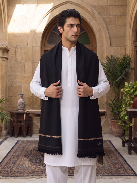 Black Woolen Shawl