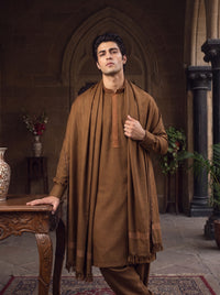 Sandalwood Woolen Shawl Suit