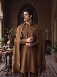 Sandalwood Woolen Shawl Suit