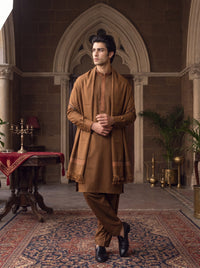 Sandalwood Woolen Shawl Suit