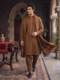 Sandalwood Woolen Shawl Suit