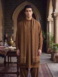 Sandalwood Woolen Shawl Suit