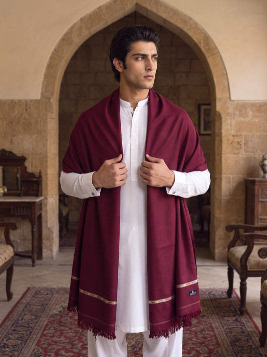 Maroon Woolen Shawl