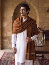 Caramel Brown Woolen Shawl