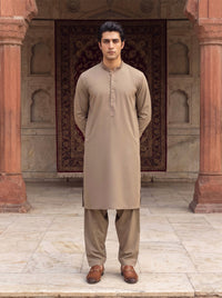 Sand Beige Wash and Wear Kameez Shalwar