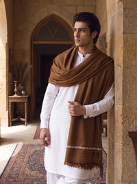 Caramel Brown Woolen Shawl