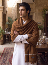 Caramel Brown Woolen Shawl