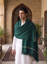 Bottle Green Woolen Shawl