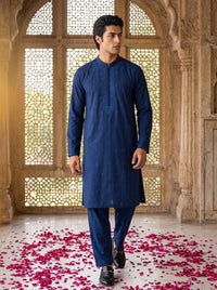 Royal Blue Embroidered Kurta Pajama