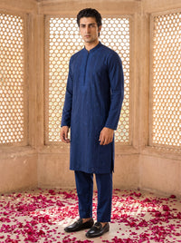 Royal Blue Embroidered Kurta Pajama